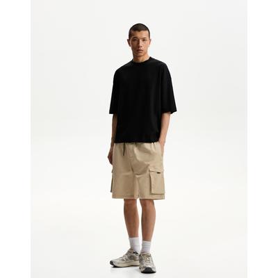 Bershka Cargo Bermuda Joggers Men Xxl Sand