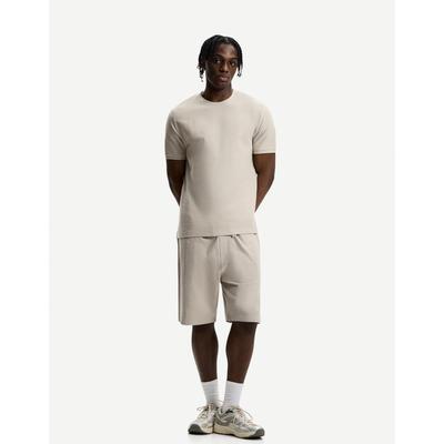 Bershka Textured Bermuda Shorts Men S Camel