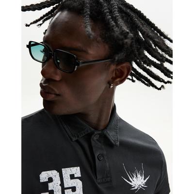 Bershka Resin Sunglasses Men Turquoise