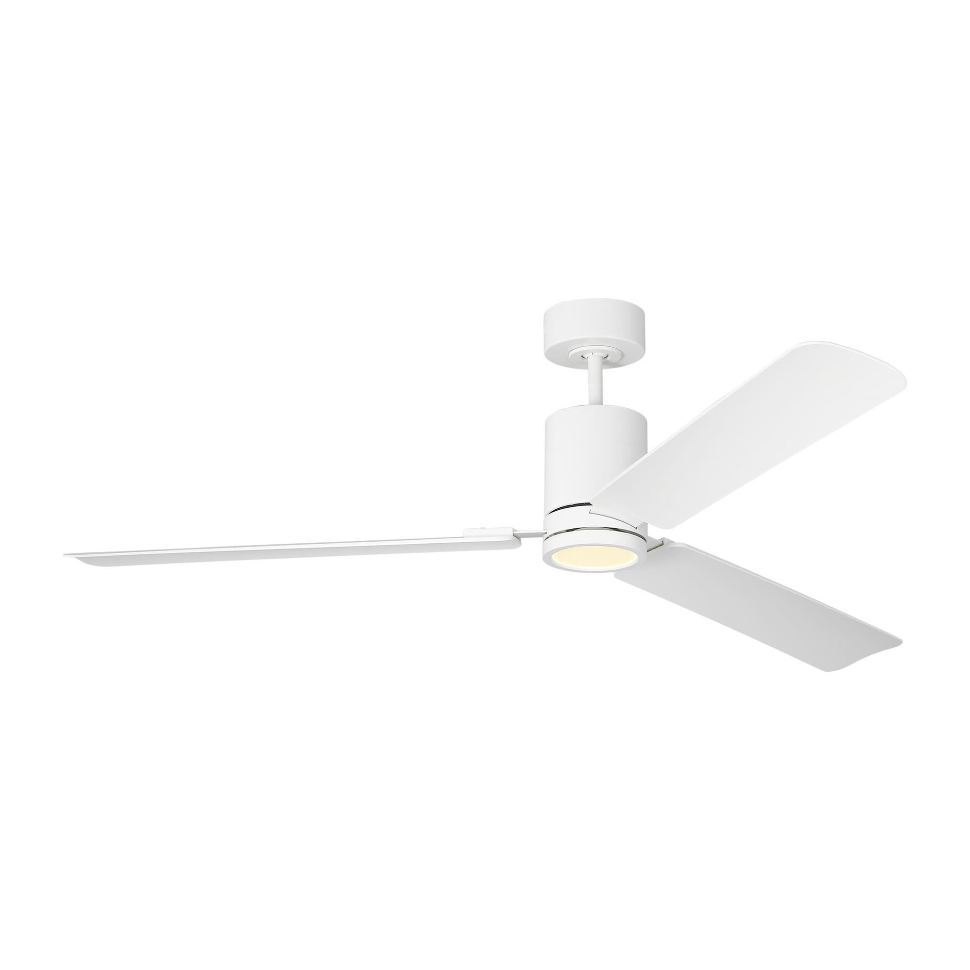 Visual Comfort Fan Collection Barbara Barry Cleancut Smart 62 Inch Ceiling Fan with Light Kit - 3CCSM62RZWD
