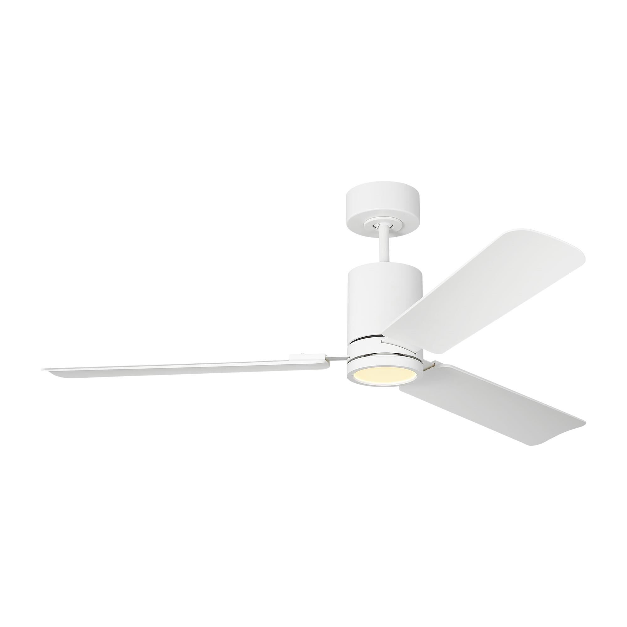 Visual Comfort Fan Collection Barbara Barry Cleancut Smart 54 Inch Ceiling Fan with Light Kit - 3CCSM54RZWD