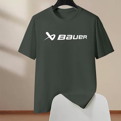 "TEMU Men's Casual Summer T-shirt - "" Print, Round Neck, Short Sleeve, Lightweight & Breathable, Outdoor Activities, Outdoor Casual Wear | Graphic Tee | , Plus Size" Image