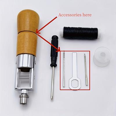 TEMU Leather-like Sewing Cone Set With Needle - Hand Sewing Tools, Suitable For Diy Crafts And Repairs, Quick Sewing Machine Tool Set Image