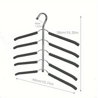 TEMU 1pc Clothes Hanger, Metal Clothes Drying Rack, Storage And Organization For Wardrobe, Closet, Bedroom Image