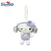 Kawaii Hello Kitty Kopfhörer Sanrio Puppe Schlüsselanhänger Lila Kitty Cartoon Kinder Spielzeug Taschen Anhänger Schlüsselanhänger Mädchen Geburtstagsgeschenke