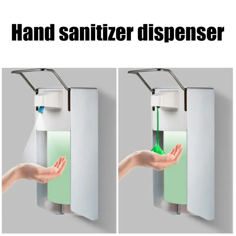 Flüssigkeitsspender zur Wandmontage, Ellenbogenpresse, Handwaschflüssigkeitsspender, Handreinigungsflüssigkeit, Pumpflasche, Händedesinfektionsmittelspender Image