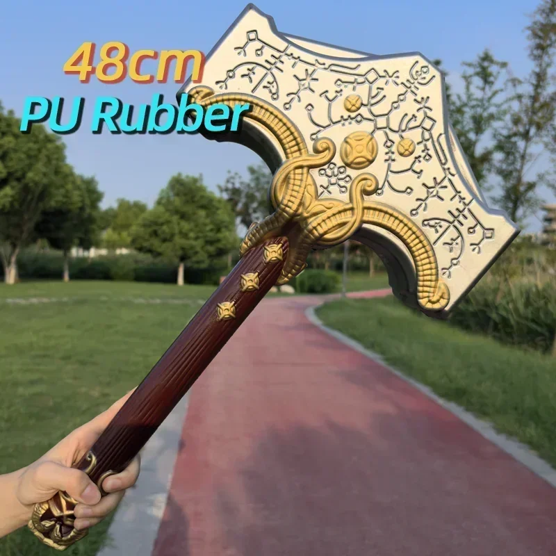 1:1 Cosplay God of War 4. Thors Hammer Thunder Stormbreaker Flame Tomahawk Axt Prop Waffe Leviathan Chaos Blade Beast Hammer Image