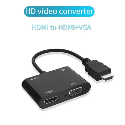 HDMI-kompatibel Zu HDMI-kompatibel VGA Adapter 1080P Splitter 1 in 2 Ausgang für Computer Desktops Laptops Monitore Projektoren