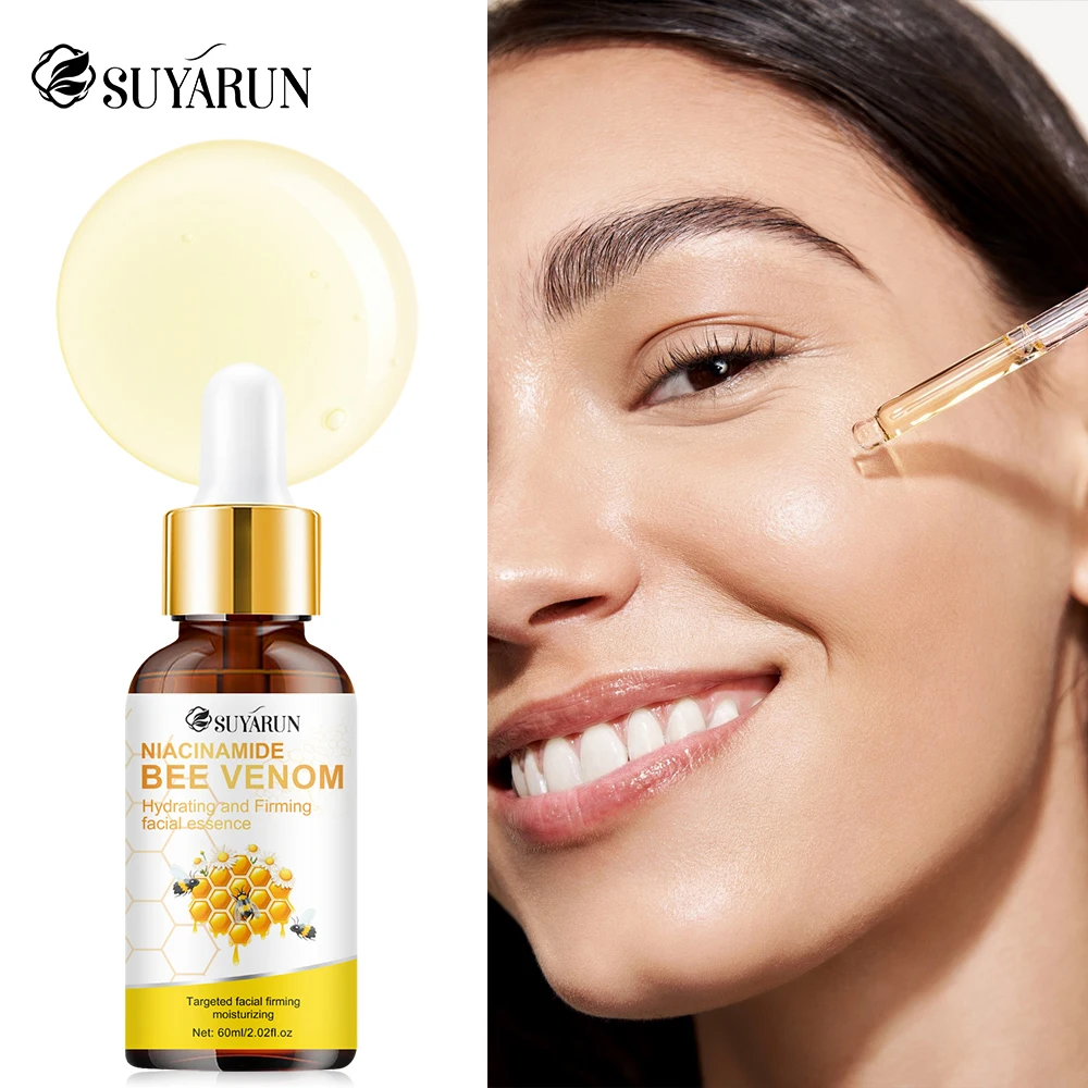 SUYARUN Niacinamid & Bee Venom Serum – Anti-Aging-Aufhellungs-Gesichtsessenz, feuchtigkeitsspendende Hautpflege für dunkle Flecken und Falten. Image