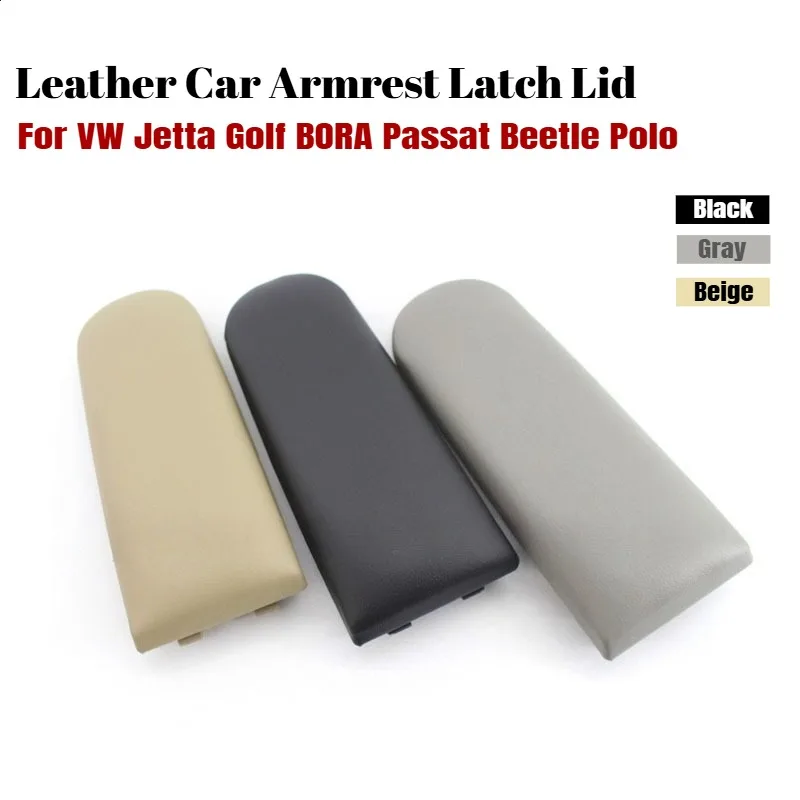 Leder Auto Armlehne Latch Deckel Center Konsole Abdeckung Schutz Kappe Für VW Jetta Golf 4 MK4 BORA Passat B5 Käfer Polo 6R 9N 1 STÜCK Image