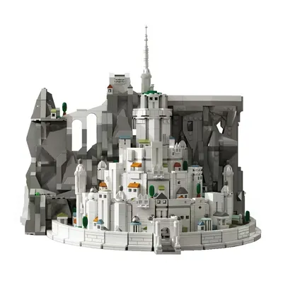 AUF LAGER MOC Kreativität Minas Tirith die Weiße Stadt Bau Bausteine Ziegel Modell Montage Spielzeug für Kinder Geschenk Image