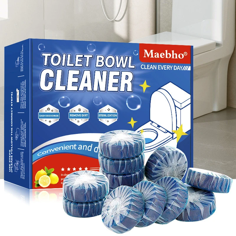 12/24 Stück Toilettenreinigungs-Brausetabletten zum Entfernen von Skala und gelben Flecken, erfrischende Dekontamination und Desodorierung Image