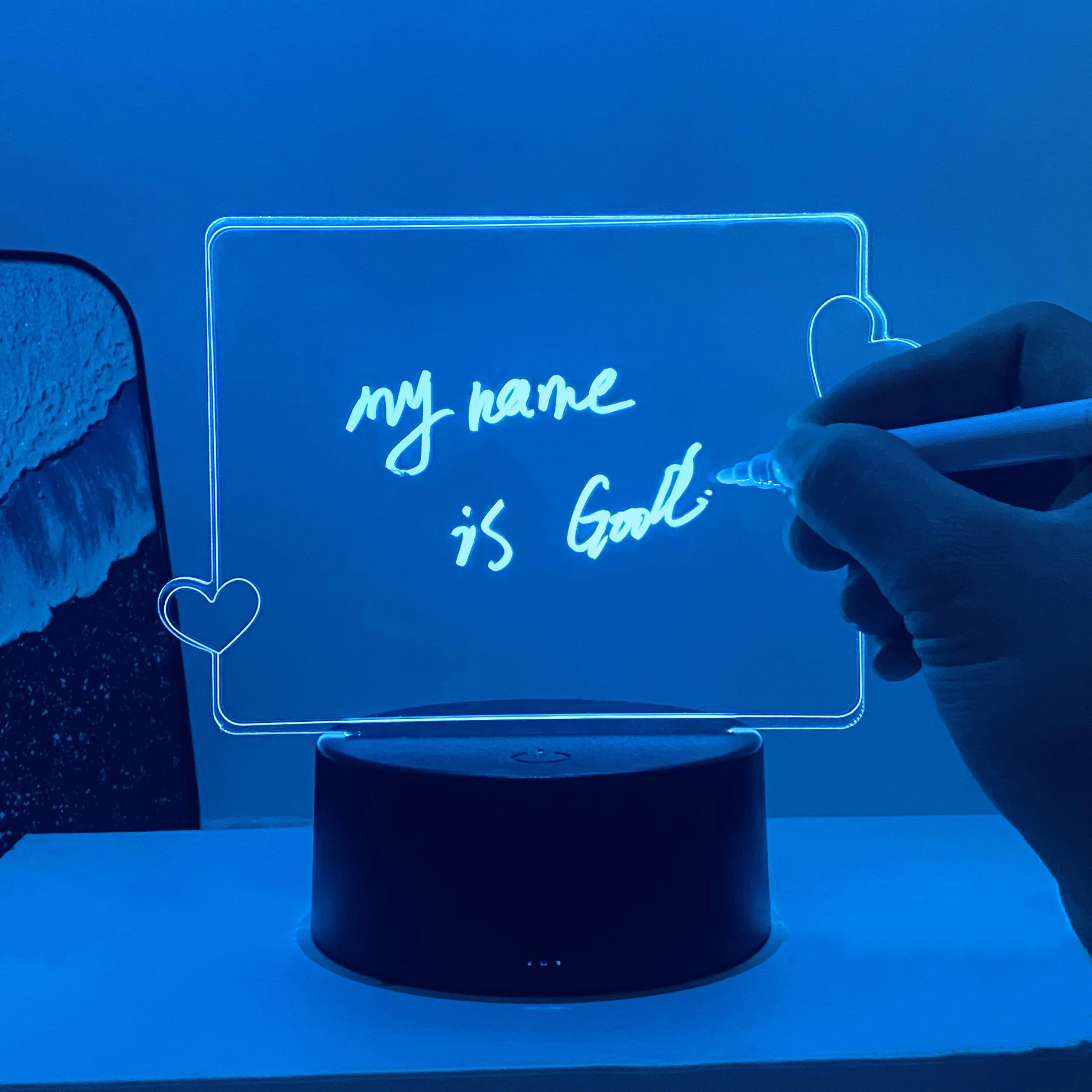 1 Stück Liebe LED Nachrichtentafel Nachtlicht, DIY Schreibtafel Nachtlicht, Weihnachtsgeschenke, Atmosphäre dekoratives Licht.