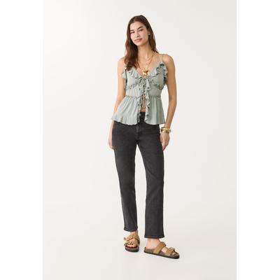 Stradivarius 1465 Slim-fit mom jeans Washed black 14