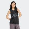 Tanktop ADIDAS SPORTSWEAR "W WINNERS TK", Damen, Gr. M, schwarz-weiß (schwarz, weiß), Obermaterial: 50% Polyester, 25% Baumwolle, 25% Viskose, sportlich, Rundhals, Tops