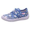 Hausschuh SUPERFIT "BILL WMS: Mittel", Kinder, Gr. 25, blau (blau, kombiniert), Baumwolle, casual, Schuhe, Klettschuh mit Klettverschluss, Größenschablone zum Download