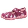 Hausschuh SUPERFIT "BONNY WMS: Mittel", Kinder, Gr. 25, rot (bordeaux einhorn), Baumwolle, Glitzer, klassisch, Schuhe, Kindergartenschuh mit Einhorn-Motiv, Größenschablone zum Download