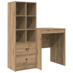 vidaXL Schreibtisch mit Stauraum Artisan Eiche Holzwerkstoff Image