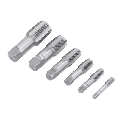TEMU 6pcs Pipe Tap Npt 1in 3/ 4in 1/ 2in 3/ 8in 1/ 4in 1/ 8in Carbon Steel Thread Tapping Tool Kit For Pvc Pipe Image
