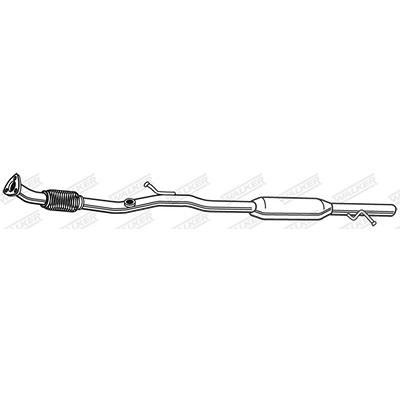 Walker Mittelschalldämpfer [Hersteller-Nr. 22154] für Opel, Vauxhall Image