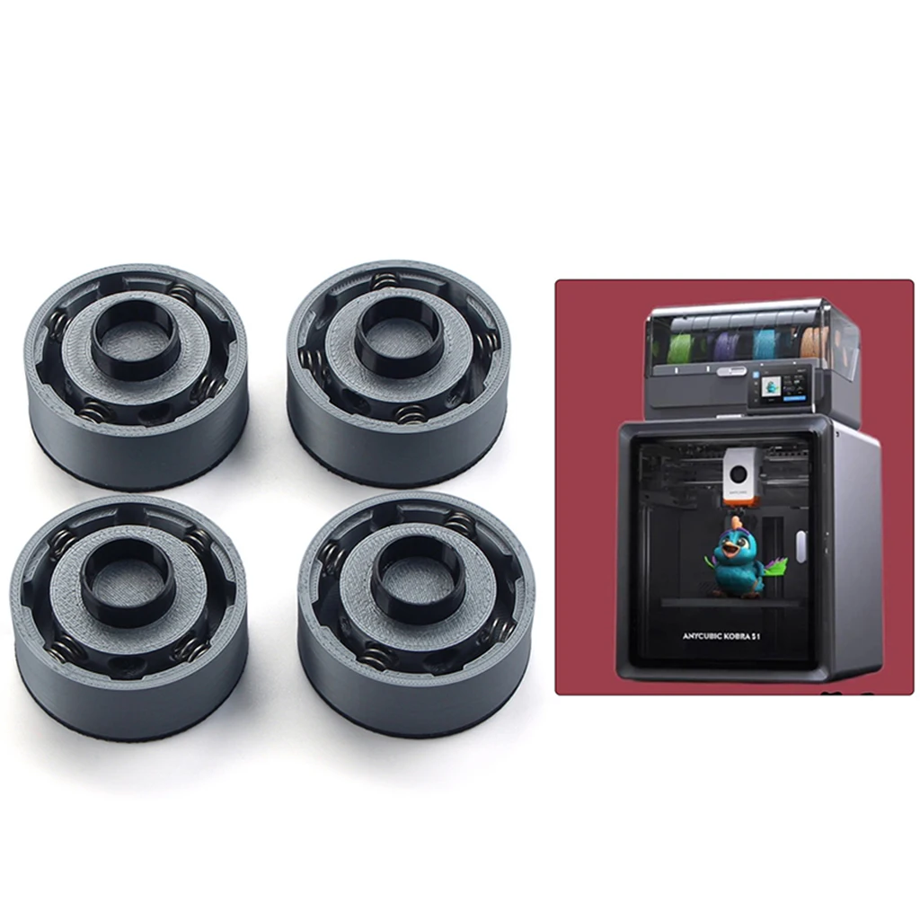 Für Anycubic Kobra S1C verbesserte Version stoßdämpfende Fußpolster verbessern die Stoßdämpfungsfunktion für 3D-Druckerzubehör Image