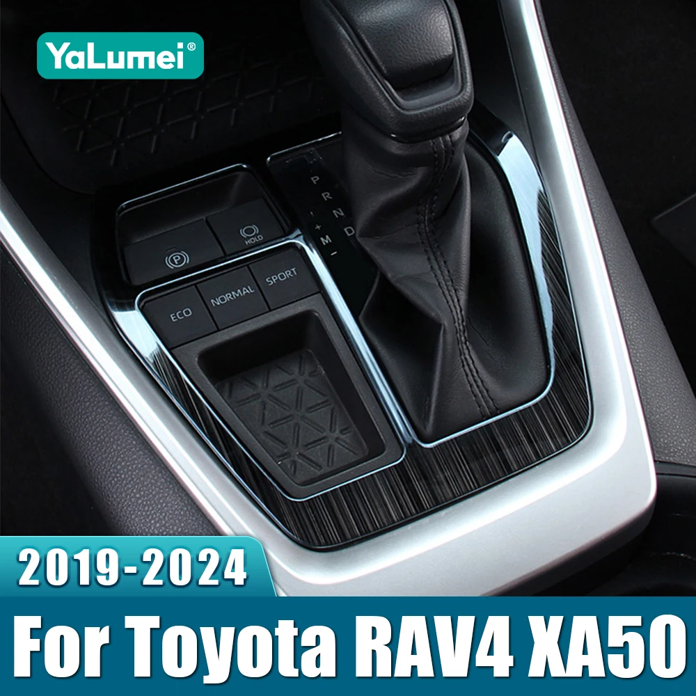 Für Toyota RAV4 XA50 2019-2021 2022 2023 2024 RAV4 Hybrid Edelstahl Auto Getriebe Shift Panel Innen Schutz abdeckung Trim Aufkleber Image