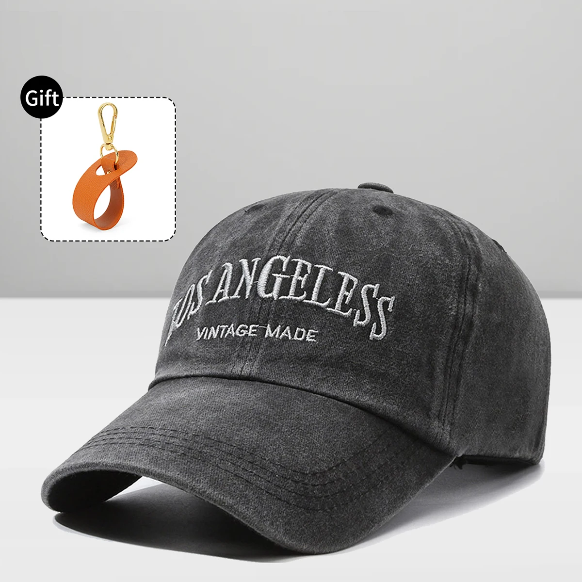 Hüte, Damenhüte, Gesichter zeigen, coole koreanische Stickerei, Soft-Top-Buchstaben, Sonnenschutz-Baseballkappen, Freie Hutklammern für Herren aus Denim Image