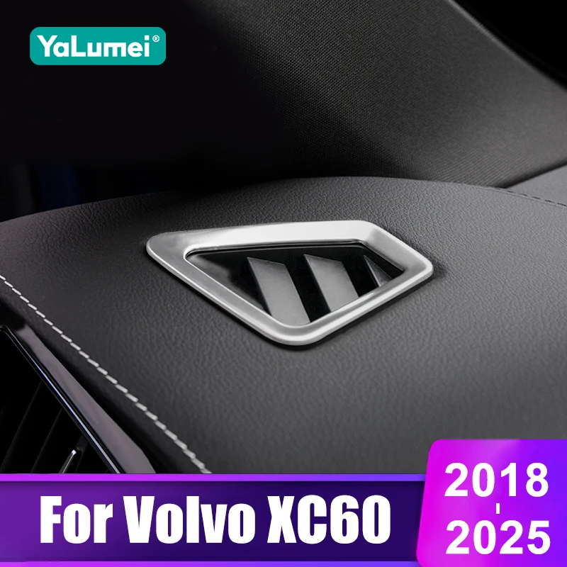 Für Volvo XC60 2018 2019 2020 2021 2022 2023 2024 2025 Auto Dashboard Klimaanlage Vent Outlet Abdeckung Edelstahl zubehör Image