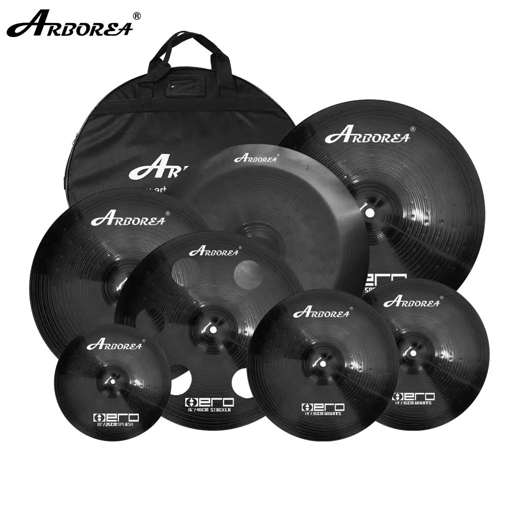 Arborea Neue Heiße Verkauf Percussion Instrumente Becken Set 10''splash +14''hihat+16''crash+16''ozone+18''china+20''ride+Bag Image