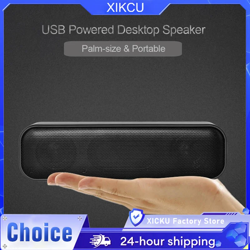 HK-5008 USB-betriebene Soundbar, Desktop-Lautsprecher, kabelgebundene Computer-Soundbox für TV, Desktop, Laptop, mit 2 Subwoofern, Musik-Player Image