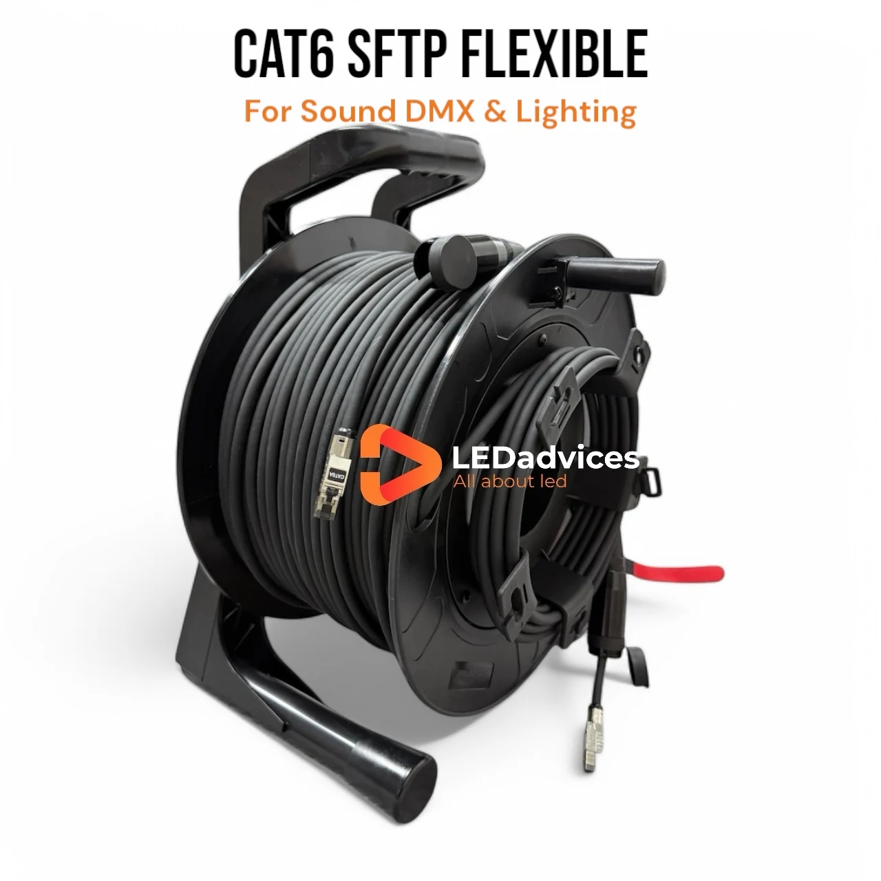 70m CAT6 SFTP 23AWG Superweiches Flexibles Doppelt Abgeschirmtes Kabel Professionelle Qualität für LED-Bildschirme, Bühnenbeleuchtung, Audio & DMX Image