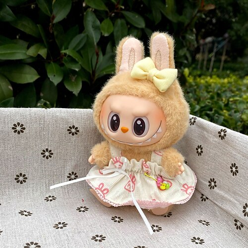 Kleidungsset für 17 cm Puppen ForLabubu Mode Kleidung Zubehör Outfit geeignet für 6,69 Zoll (17 cm) Puppe Weiche Baumwollkleidung Ersatz Keine Puppe NUR Kleidung