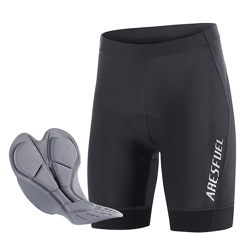 ARESFUEL Herren Fahrradhose Fahhrad Shorts Sport Schnelltrocknend Hohe Elastizität Feuchtigkeitsableitend Atmungsaktiv Schwarz Spandex Bekleidung Fahrradbekleidung Fortgeschrittene Nähtechniken