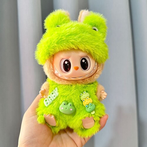 Kleider für Labubu Puppen Fluffy Pig Outfit für 17 cm Labulabu Puppen Puppe nicht enthalten