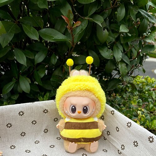 Kleidungsset für 17 cm Puppen ForLabubu Mode Kleidung Zubehör Outfit geeignet für 6,69 Zoll (17 cm) Puppe Weiche Baumwollkleidung Ersatz Keine Puppe NUR Kleidung
