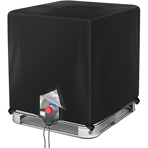 IBC-Behälterabdeckung für 1000 l, 275 Gallonen-Behälterabdeckung, Sonnenschutz, wasserdichte Schutzhaube, 1000 l, 210d/420d, wasserdichte Wassertankabdeckung, Schutzhülle Image