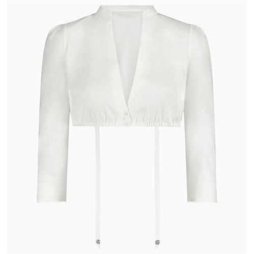 Oktoberfest Dirndlbluse Dienstmädchen Bayerisch Deutsch Wiesn Damen Karneval Bier Festival Stoff im traditionellen Stil Bluse Image