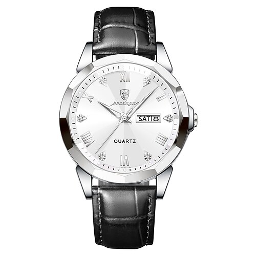 Herren Uhren Luxus Mode Original Quarz Uhr Valentinstagsgeschenk für Männer Wasserdicht Leuchtend Datum Woche Armbanduhr