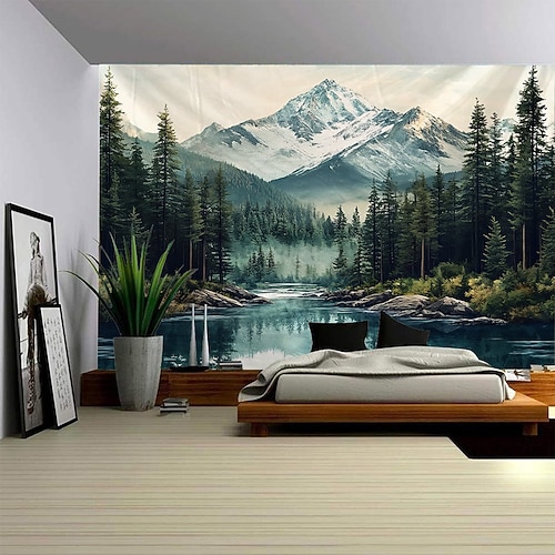 Natur Wälder Seen Landschaften Wandteppiche Wandmalereien Kunst Großformatige Wandteppiche Wandmalereien Dekorationen Fotos Hintergründe Teppiche Vorhänge Wohnkultur Schlafzimmer Wohnzimmer Dekoration Image