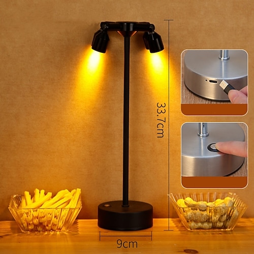 Moderne LED-Tischlampe in warmweiß, für Wohnzimmer, Schlafzimmer, Büro, Nachttisch und Bücherregal. Image