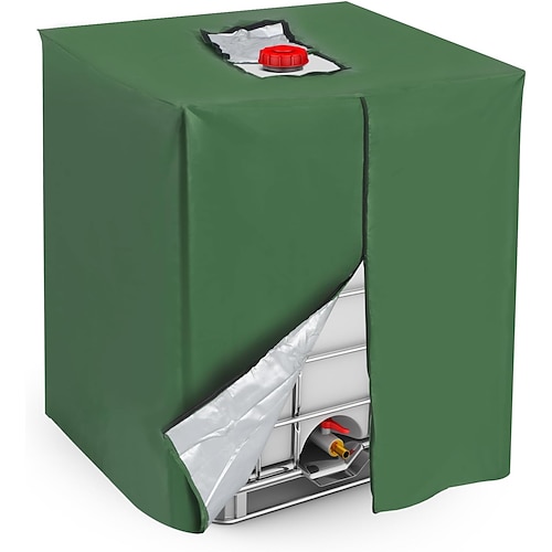 IBC-Behälterabdeckung für 1000 l, 275 Gallonen-Behälterabdeckung, Sonnenschutz, wasserdichte Schutzhaube, 1000 l, 210d/420d, wasserdichte Wassertankabdeckung, Schutzhülle Image