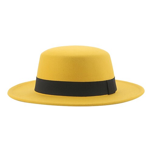 Retro-Eltern-Kind-Hut im britischen Stil, schwarzer flacher Hut, Wollhut für Männer und Frauen, Leistung, Gentleman-Hut, Filzhut, Kinder-Leistung Image