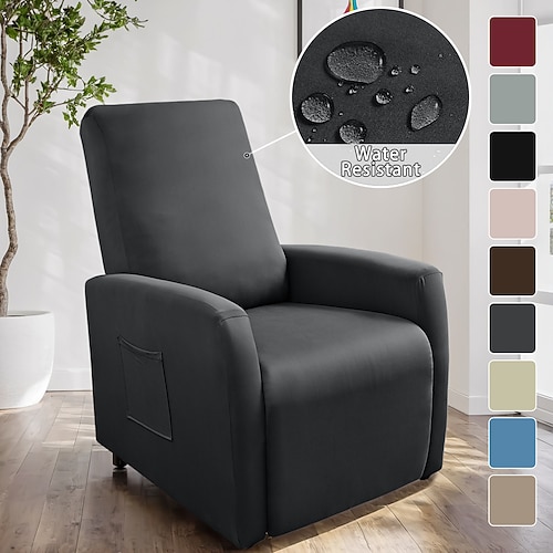 Bezüge für Liegesessel, 4 Stück, wasserdicht, kleiner Schonbezug für Liegesessel, Stretch-Schonbezug für Lazyboy-Liegesessel mit Aufbewahrungstasche, Möbelschutz für das Wohnzimmer Image