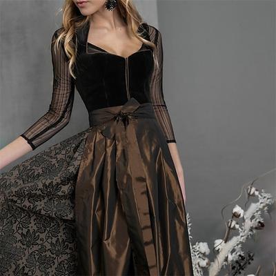 Karneval Oktoberfestbier Kostüm Kleid Dirndl Trachtenkleider Dienstmädchen Bayerisch Deutsch Wiesn Damen Karneval Bier Festival Stoff im traditionellen Stil Kleid Schürze Image