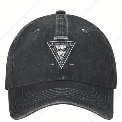 TEMU Bonse Onkelz Poster Baseball Cap Y2k Cool Couple Women Trucker Hat Design Tennis Skate Baseball Caps Gift Image