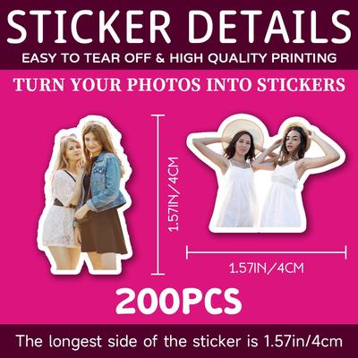 TEMU Custom Die Cut Stickers, Your Design Cut To Any Shape, Fun Custom Stickers, Companies, Restaurants, Weddings, Birthdays, Etc, Personalized Stickers For Laptops, Mirrors, Mugs And More Image