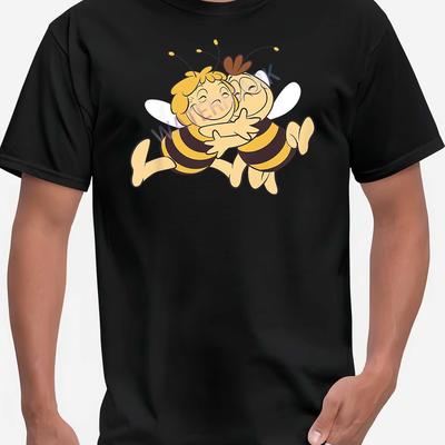 TEMU And Cartoon Tv Series 124359 Funny Mens Short Sleeve T-shirt Black Tt4 Image