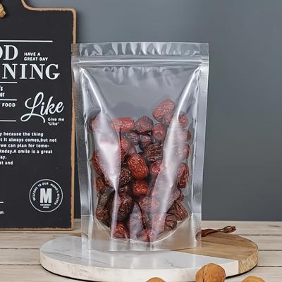 TEMU Transparent Bright Light Zipper Bags Plastic Food Storage Bags Image
