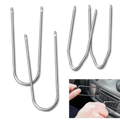 TEMU 4pcs Car Radio Disassembly Tool Set - U-shaped And V-shaped Release Key, Professional Car Stereo Disassembly Set For And Maintenance