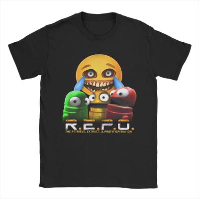TEMU .o Artistic Figures Of Inspiration T Shirt Men Cotton Vintage T-shirt Crew Neck Hot Game Repo Robot Tees Merchandise Adult Image